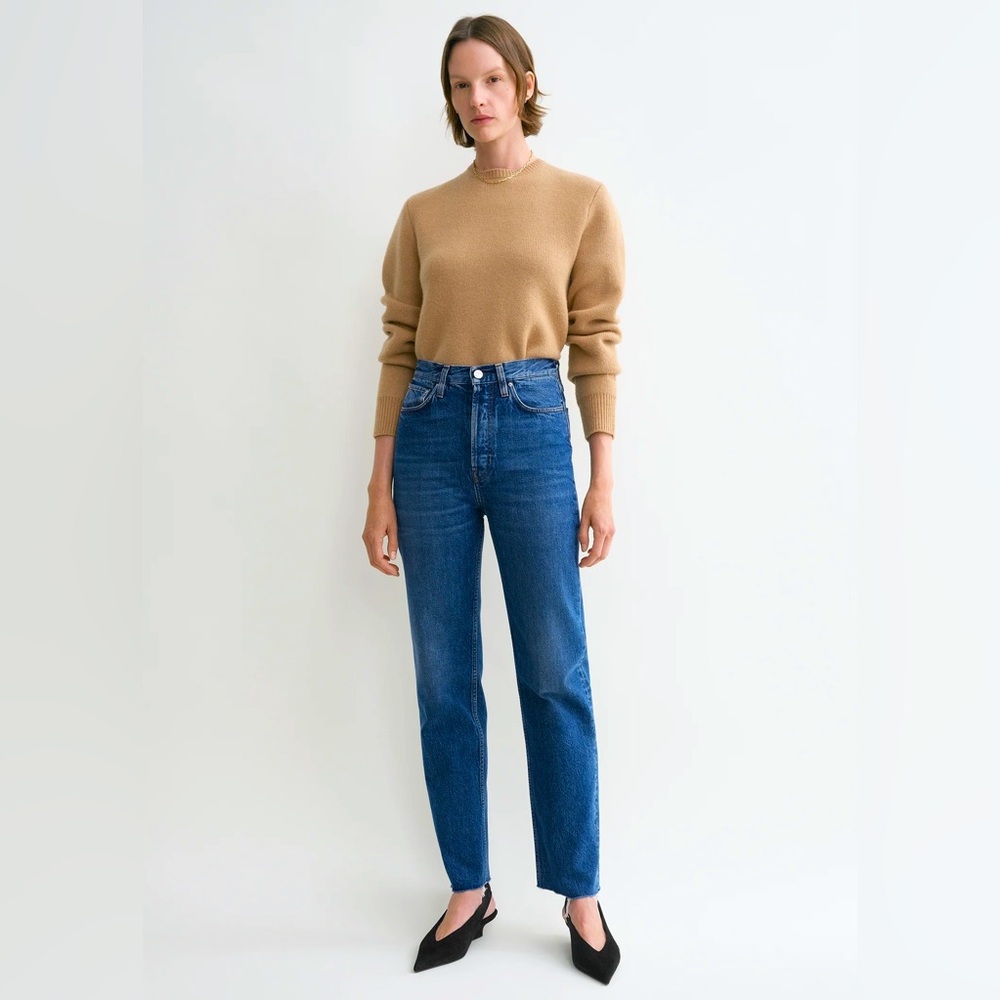 TOTEME Classic Cut Denim Jeans Mid Blue 24